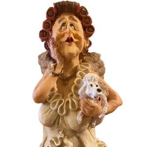 Guardian Grannies Figurine BLANCHE Hairdresser Angel 7" RAZ by Doug Harris